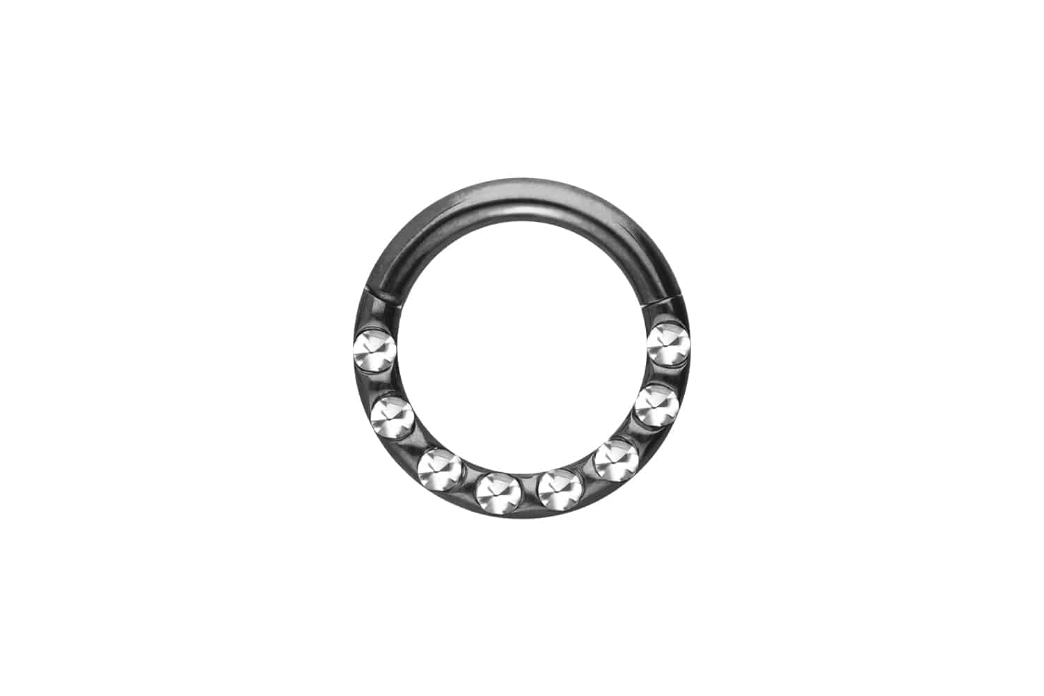 Titan Segmentring Clicker Piercing KRISTALLE + EPOXY